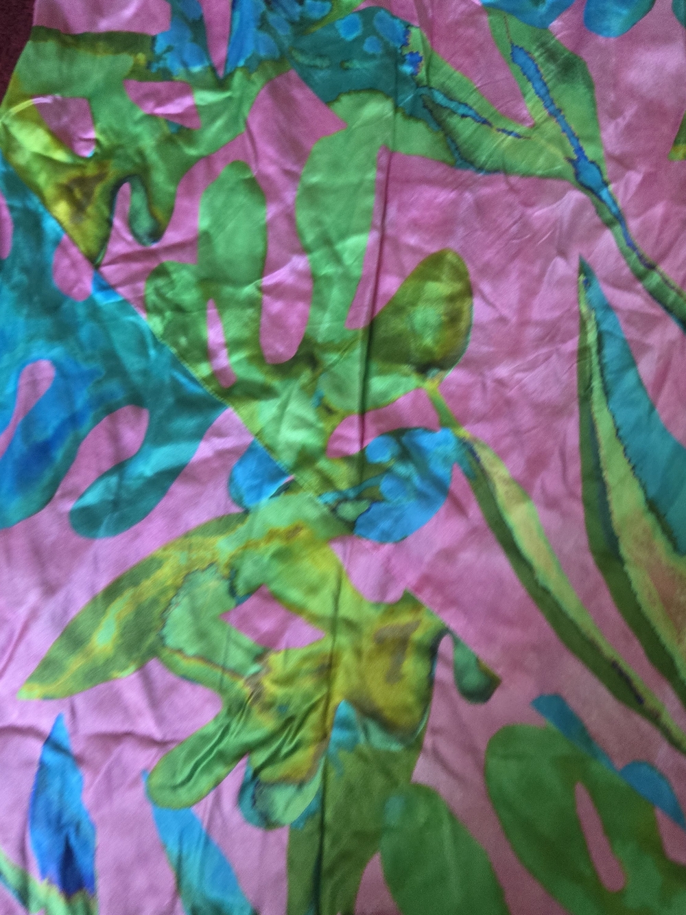 Retrofete Strapless Maxi Dress in Pink, Green & Blue - Picture 7 of 11